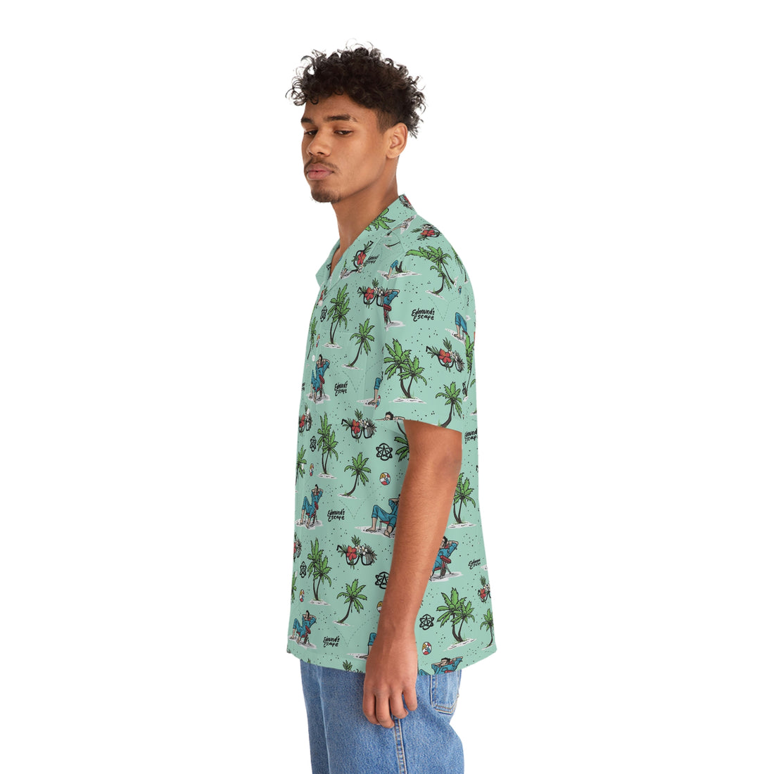 Edmund's Escape Aqua Hawaiian Shirt