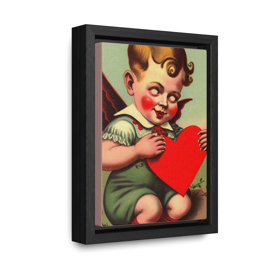 Lil Demon Boy Framed Mini Canvas