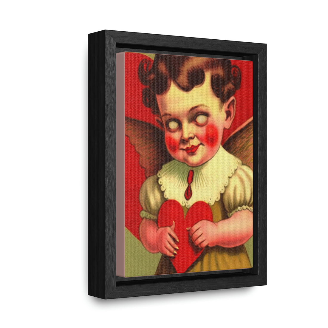 Lil Demon Girl Framed Mini Canvas