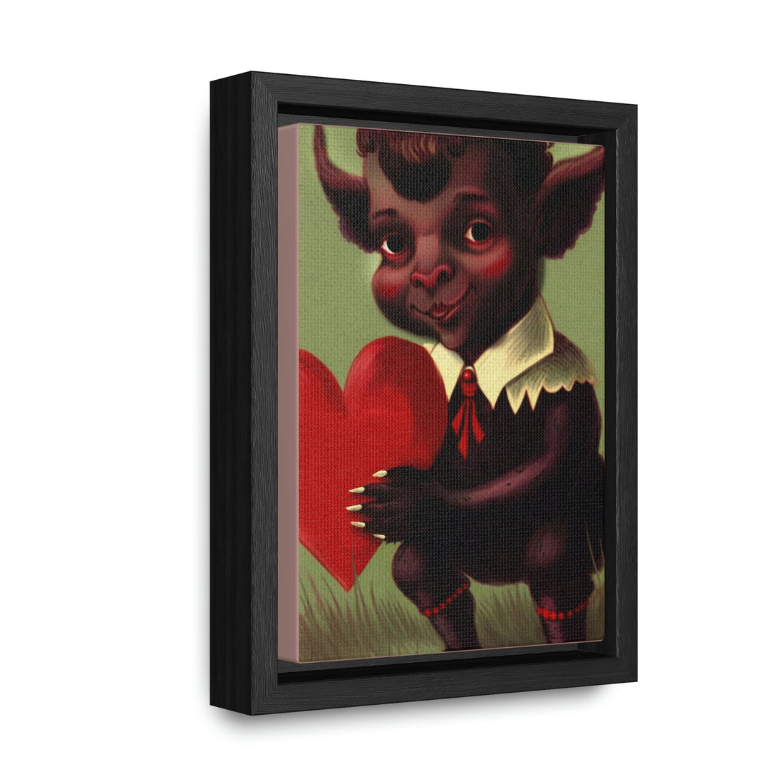Lil Demon Goat Framed Mini Canvas