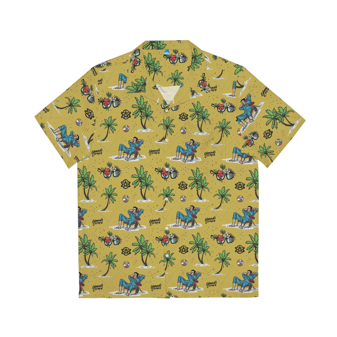 Edmund's Escape Mustard Hawaiian Shirt
